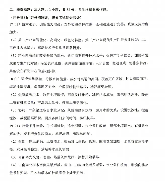 河南高考2026地理真题与答案-第2张图片-四季读书网 河南高考2026地理真题与答案-第2张图片-四季读书网