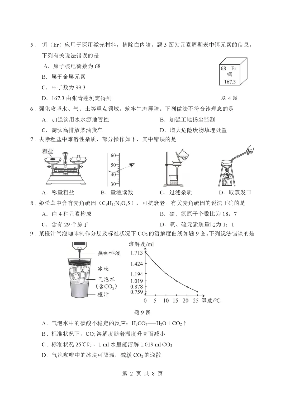 佛山三模 | 佛山市2026年中考第三次模拟考试九年级化学试卷(含参考答案)-第6张图片-四季读书网