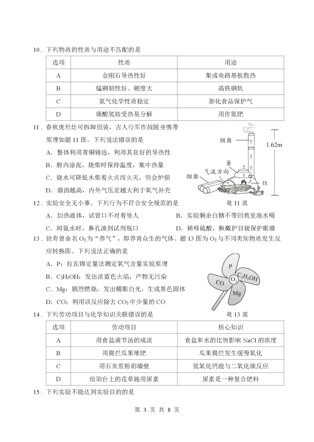 佛山三模 | 佛山市2026年中考第三次模拟考试九年级化学试卷(含参考答案)-第8张图片-四季读书网