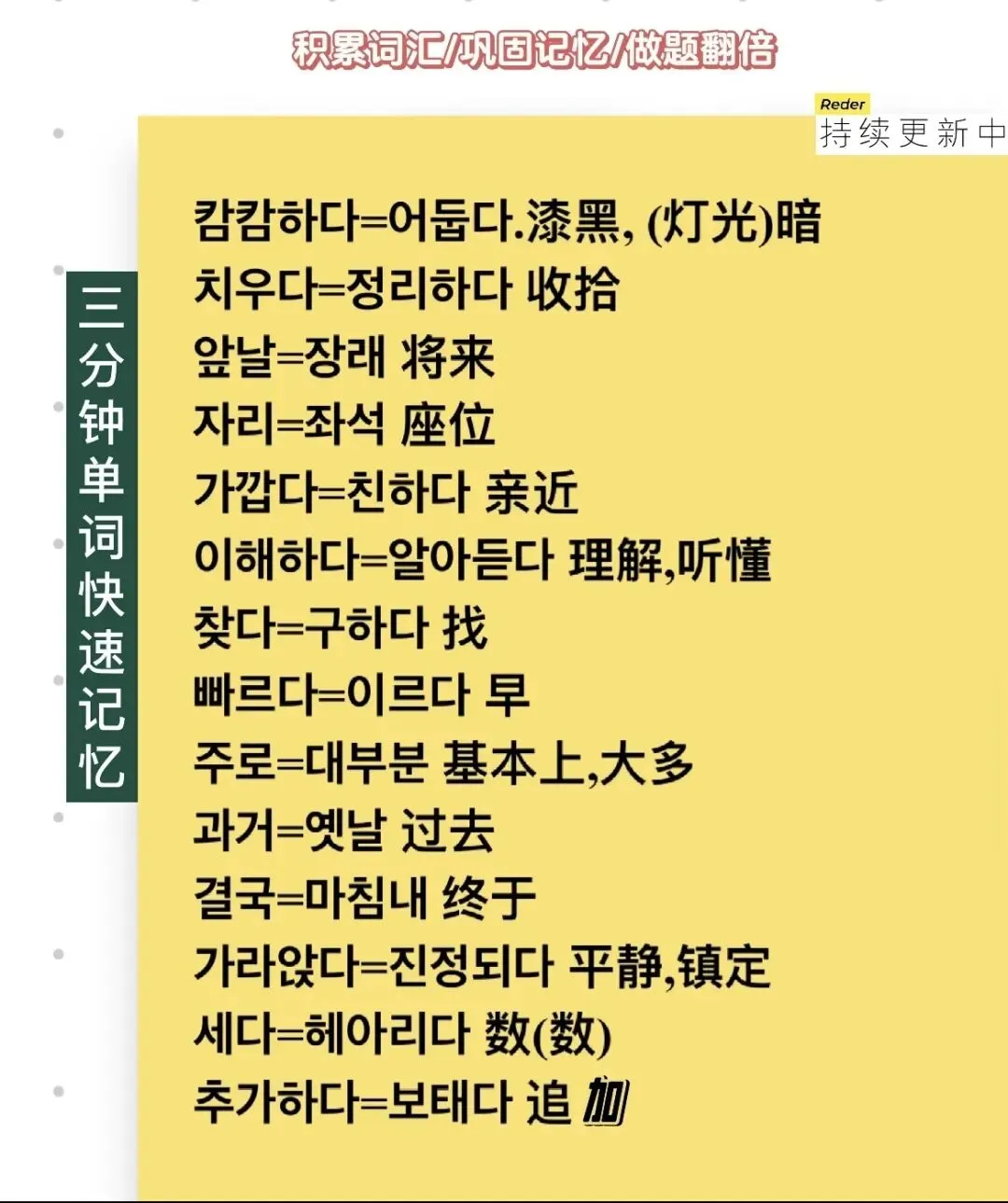TOPIK真题-中高级近义词总结-第2张图片-四季读书网