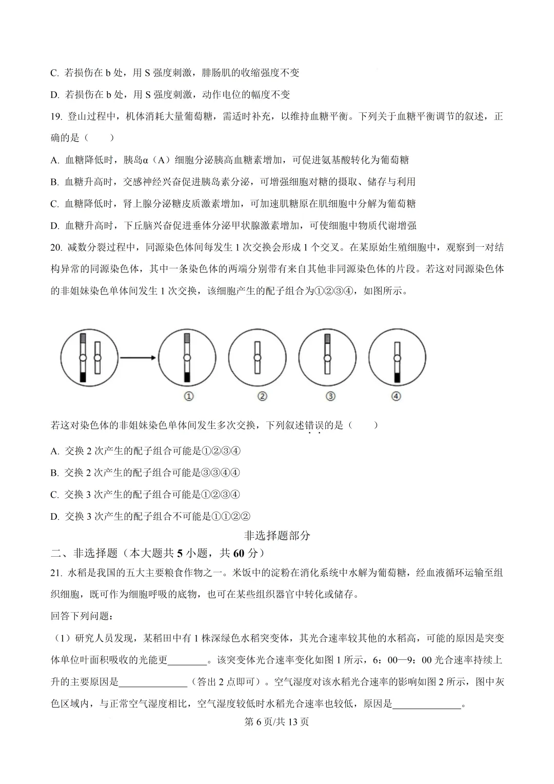 2026年浙江省1月首考生物真题卷-第9张图片-四季读书网