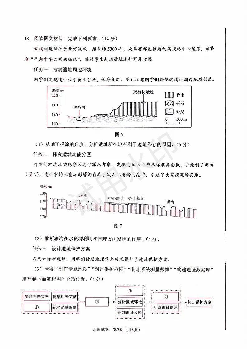 2026陕晋宁青高考地理真题(原卷)附部分解析-第7张图片-四季读书网