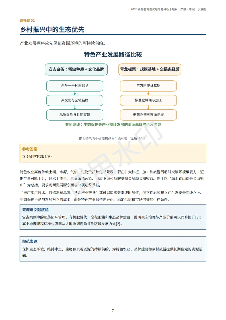 2026陕晋宁青高考地理真题(原卷)附部分解析-第11张图片-四季读书网