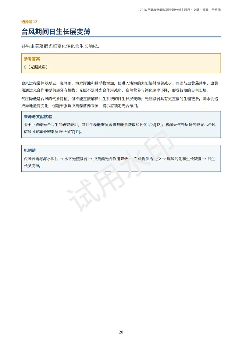 2026陕晋宁青高考地理真题(原卷)附部分解析-第24张图片-四季读书网