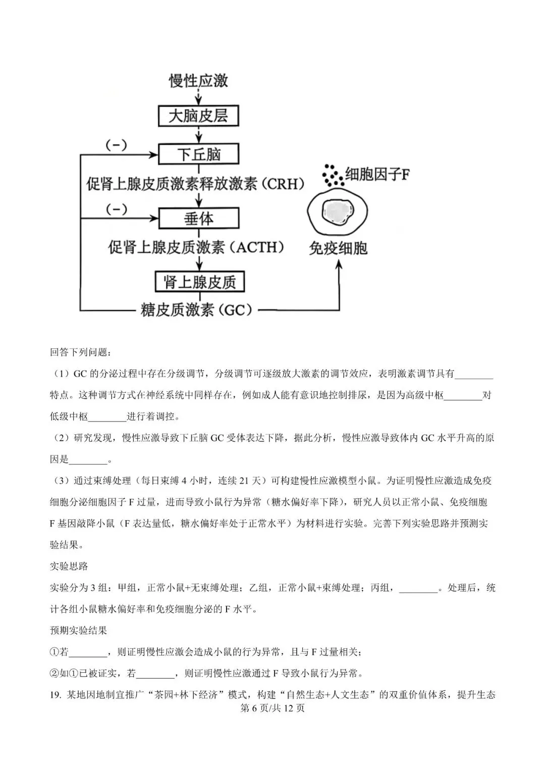 真题 | 2026年高考河南卷高考真题+答案(化学生物)-第7张图片-四季读书网 真题 | 2026年高考河南卷高考真题+答案(化学生物)-第7张图片-四季读书网