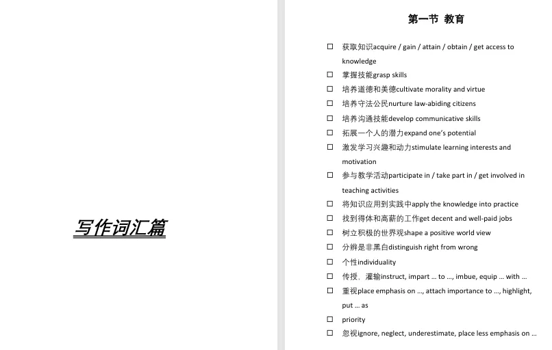 雅思词汇|这5000个雅思真题高频话题词汇才是冲击7分的 “捷径”-第15张图片-四季读书网