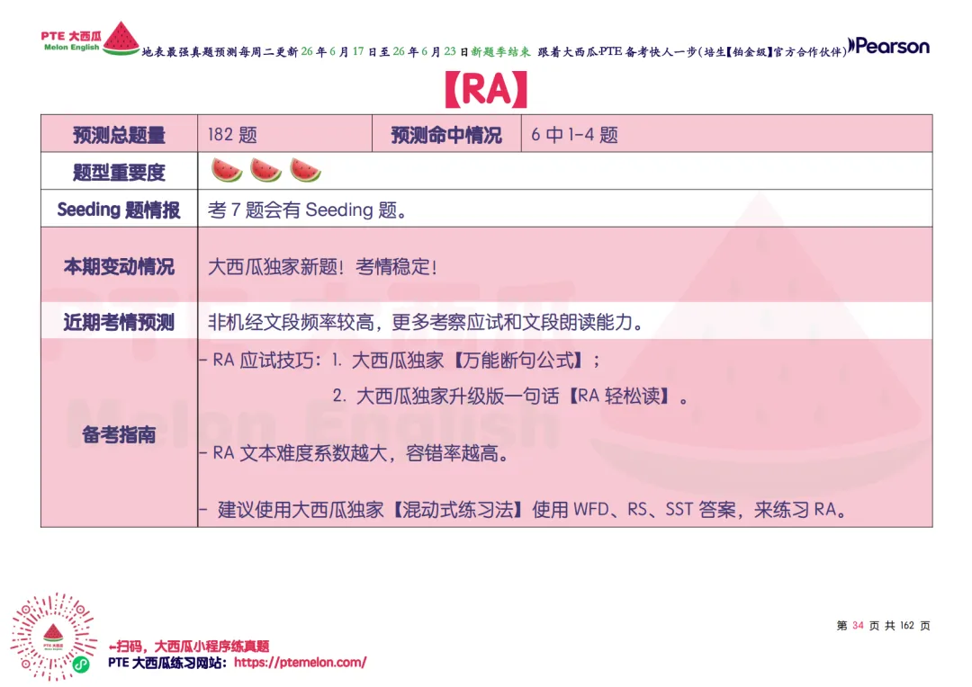 WFD开始大幅删减!【PTE巨准真题预测】26年6月17日至6月23日|WFD删减6句,新增1题,更新1题细节!-第38张图片-四季读书网