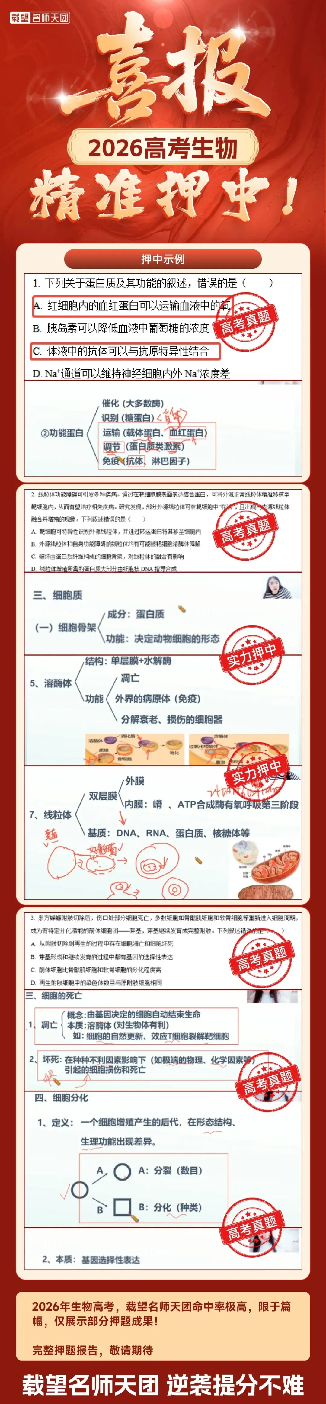 高考真题验证教研实力|2026载望化学、生物押题成果发布-第7张图片-四季读书网