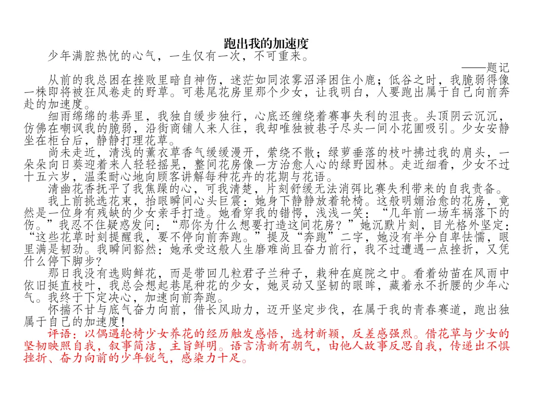 中考模拟考场佳作赏析(二)-第1张图片-四季读书网