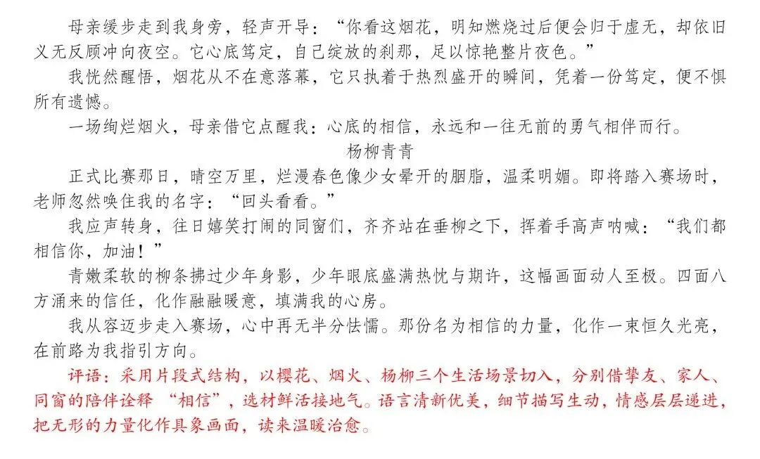 中考模拟考场佳作赏析(二)-第6张图片-四季读书网