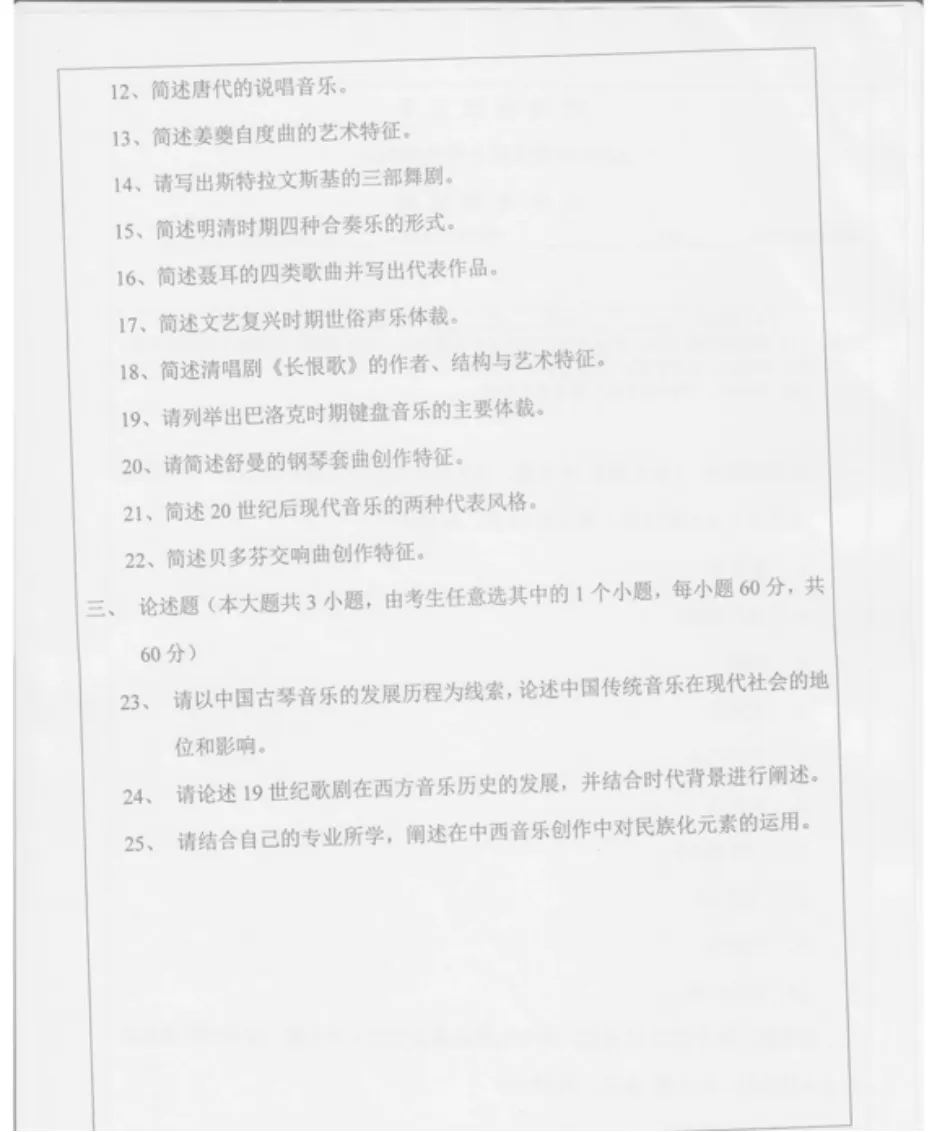 考研真题(253) | 2019四川师范大学 音乐考研 841中外音乐简史 真题-第5张图片-四季读书网 考研真题(253) | 2019四川师范大学 音乐考研 841中外音乐简史 真题-第5张图片-四季读书网