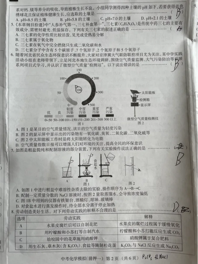 中考化学 | 2026河北省中考学业水平模拟考试猜押一-第4张图片-四季读书网 中考化学 | 2026河北省中考学业水平模拟考试猜押一-第4张图片-四季读书网