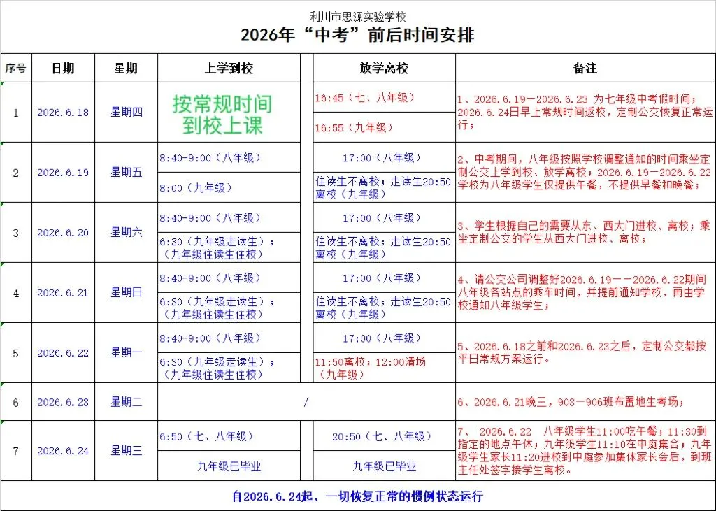 利川市思源教联体2026年中考相关事宜安排及温馨提示-第13张图片-四季读书网 利川市思源教联体2026年中考相关事宜安排及温馨提示-第13张图片-四季读书网