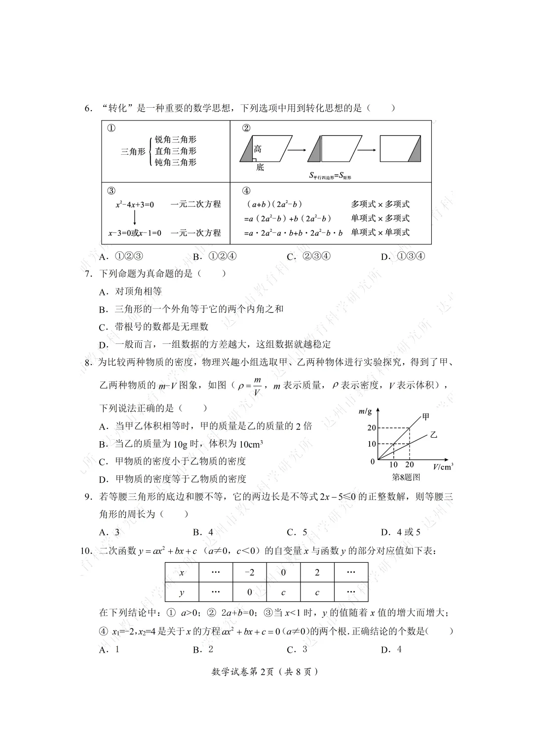 建议收藏 | 2026年达州中考试题及参考答案-第19张图片-四季读书网 建议收藏 | 2026年达州中考试题及参考答案-第19张图片-四季读书网