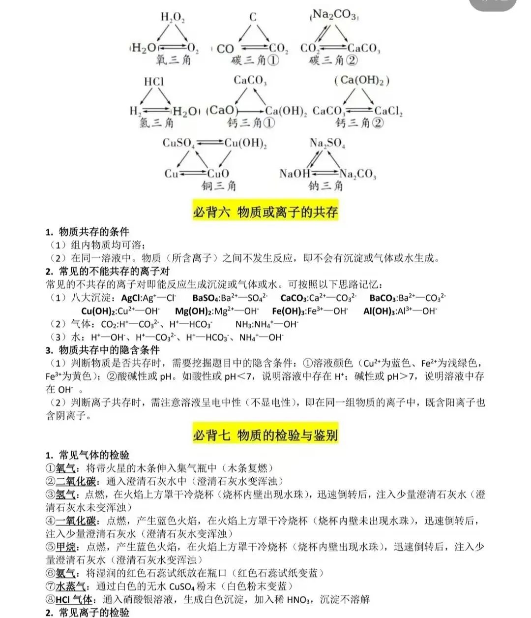 中考化学满分必背清单-第5张图片-四季读书网 中考化学满分必背清单-第5张图片-四季读书网