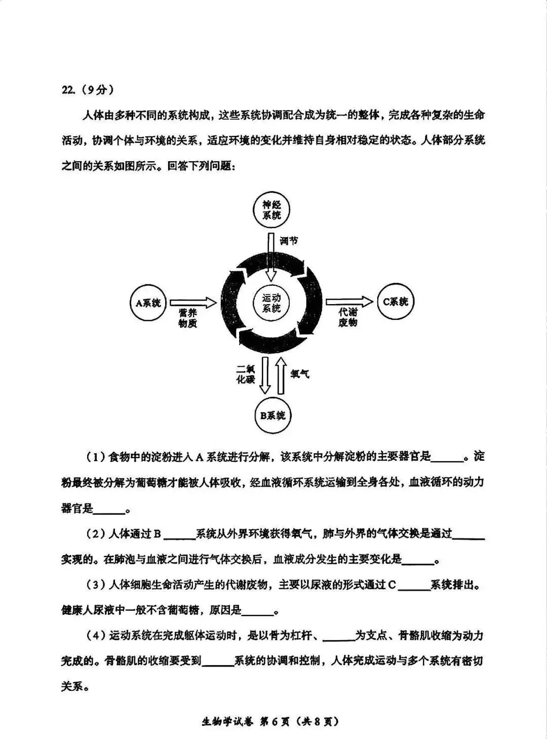 2025~2026成都生物会考(中考)试卷及答案-第6张图片-四季读书网