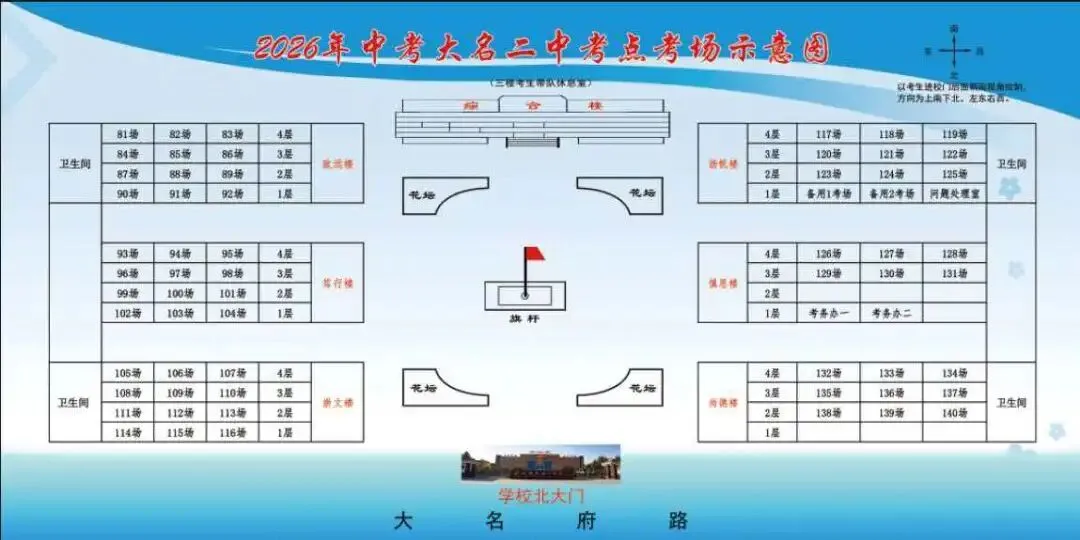 中考考点线上看 | 大名县魏州学校中考考场分布+温馨提示-第8张图片-四季读书网