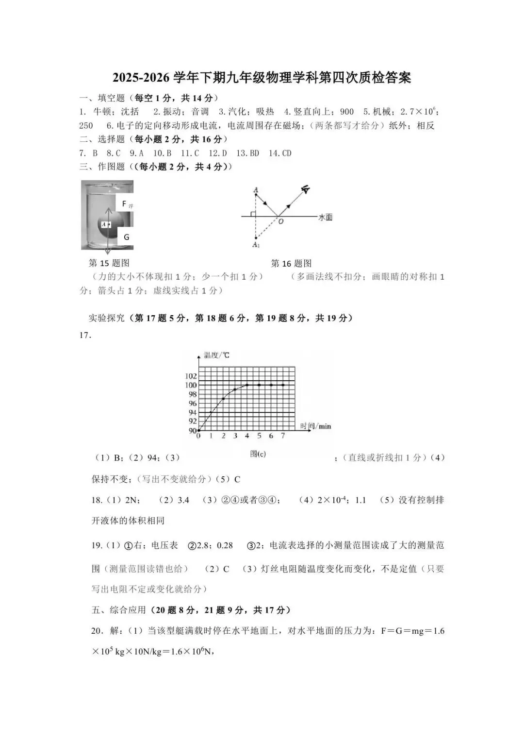 【四模真题】2026年枫杨WGY中招四模(7科全)试题及参考答案-第43张图片-四季读书网