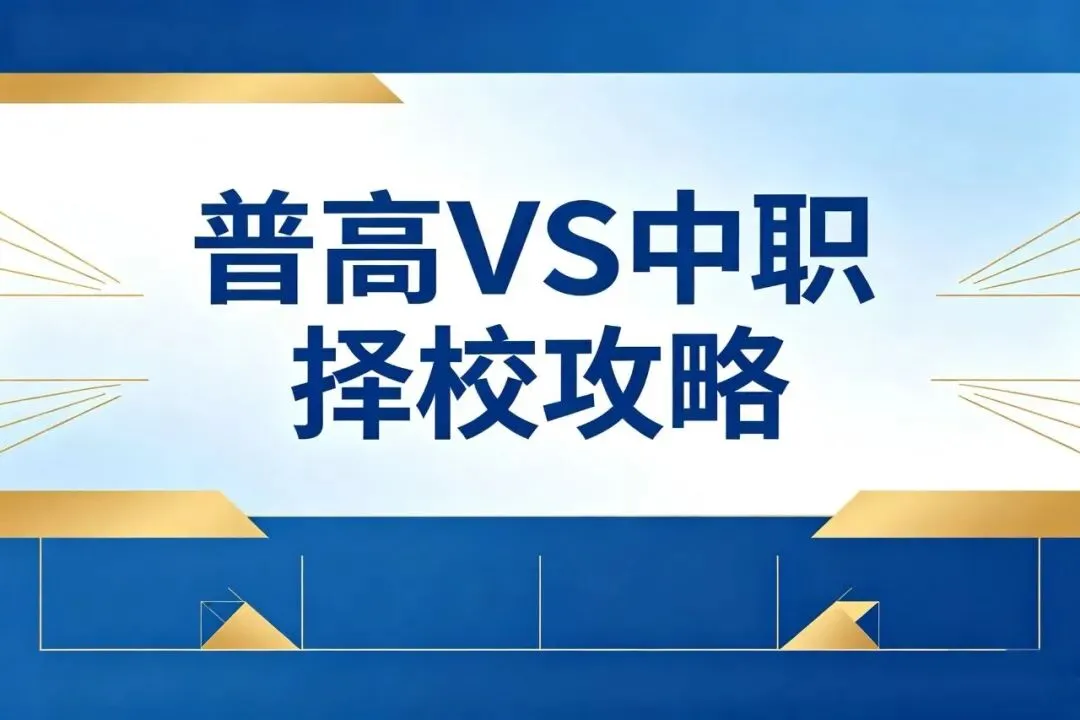 中考分流不踩坑!普高VS中职,根本不是优劣之分,是赛道不同-第1张图片-四季读书网 中考分流不踩坑!普高VS中职,根本不是优劣之分,是赛道不同-第1张图片-四季读书网