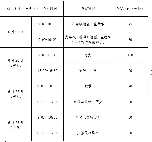 通辽市2026年中考考点发布!-第3张图片-四季读书网 通辽市2026年中考考点发布!-第3张图片-四季读书网