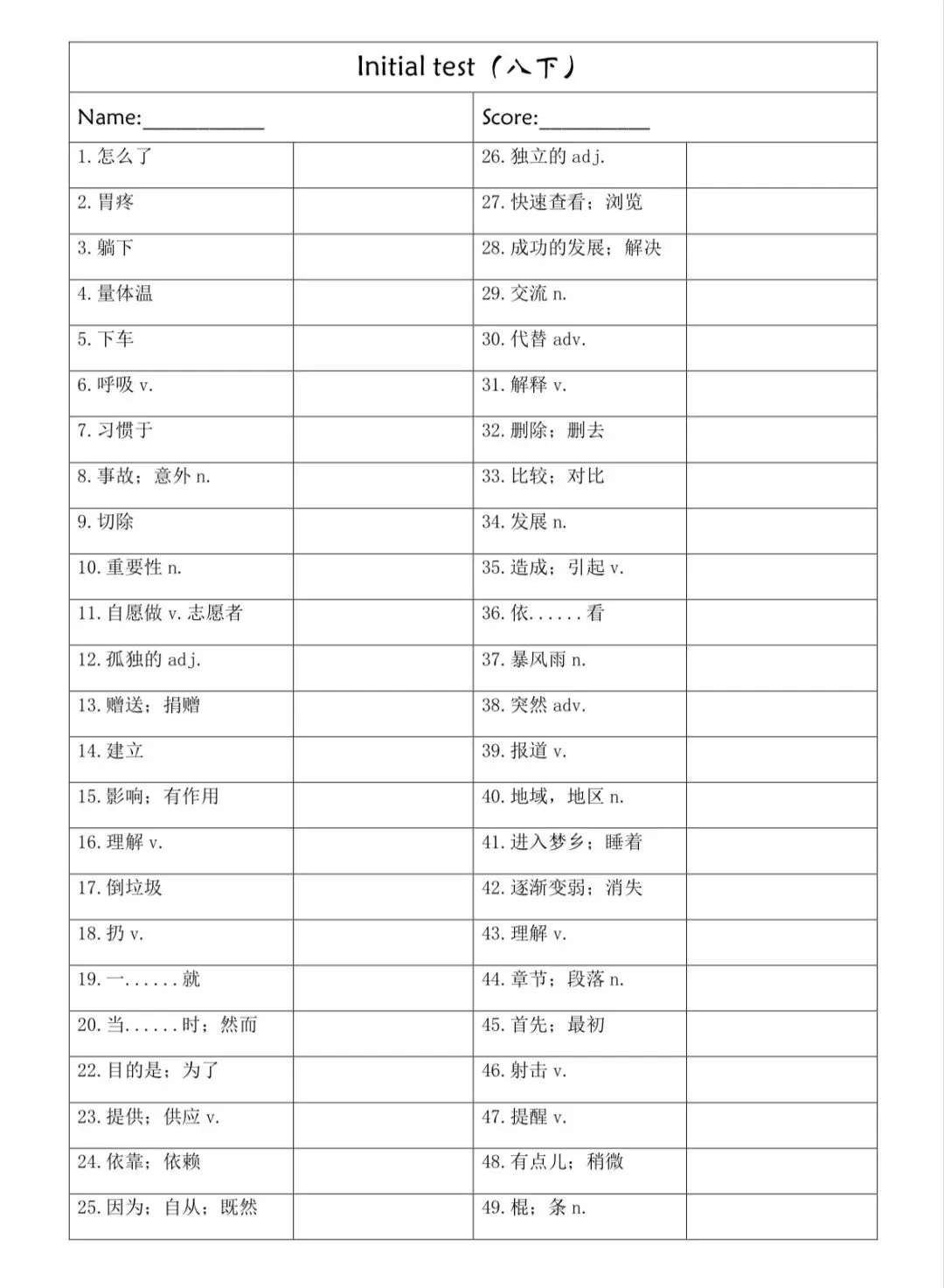 中考倒计时3天|高频词总结-第8张图片-四季读书网 中考倒计时3天|高频词总结-第8张图片-四季读书网