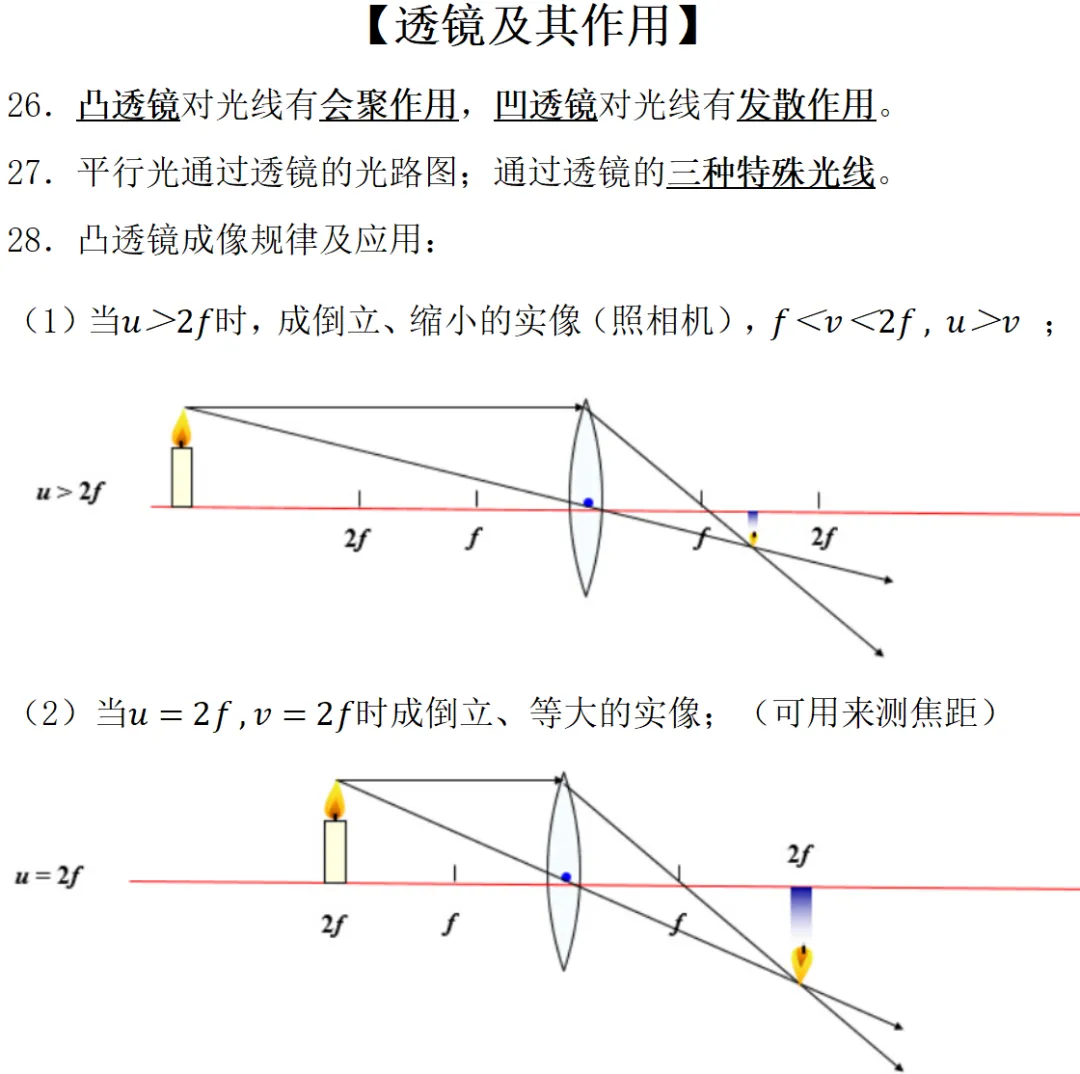 初中物理重点知识汇总(26年中考)-第8张图片-四季读书网