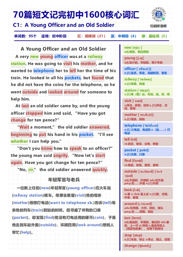 (中考英语)70篇短文记完初中1600英语词汇-第1张图片-四季读书网 (中考英语)70篇短文记完初中1600英语词汇-第1张图片-四季读书网