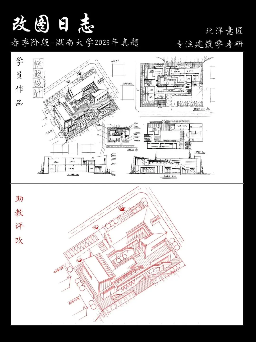 【快题改图日志】建筑学考研春季快题营·当代艺术中心设计(湖南大学2025年)-第11张图片-四季读书网