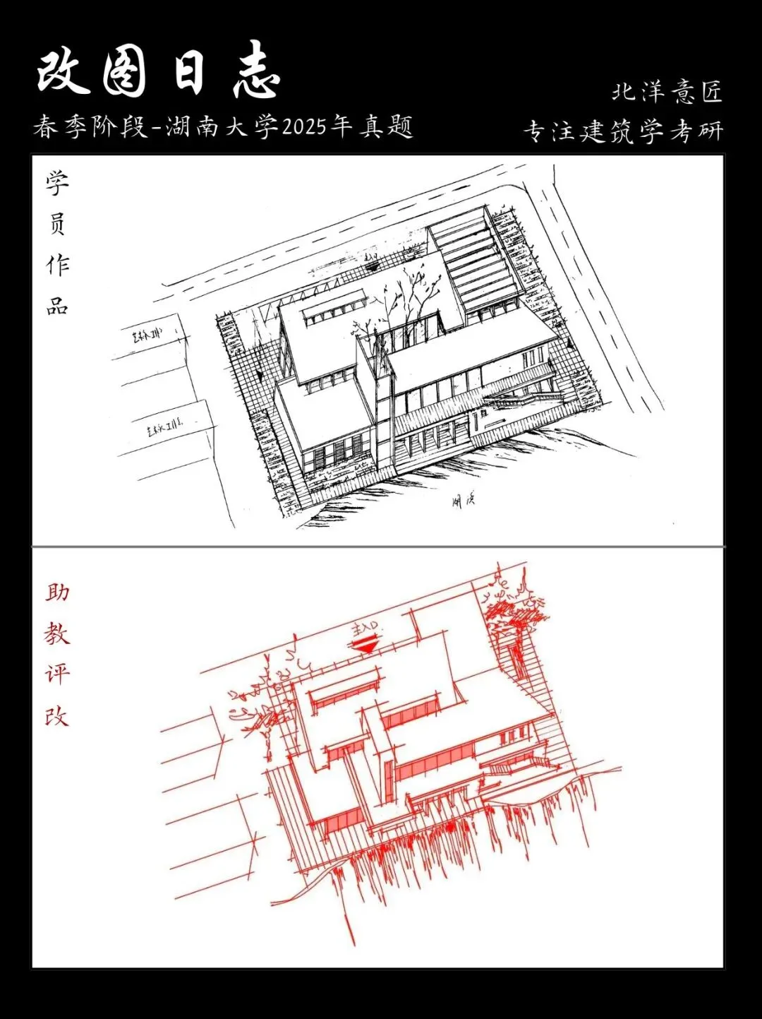 【快题改图日志】建筑学考研春季快题营·当代艺术中心设计(湖南大学2025年)-第15张图片-四季读书网