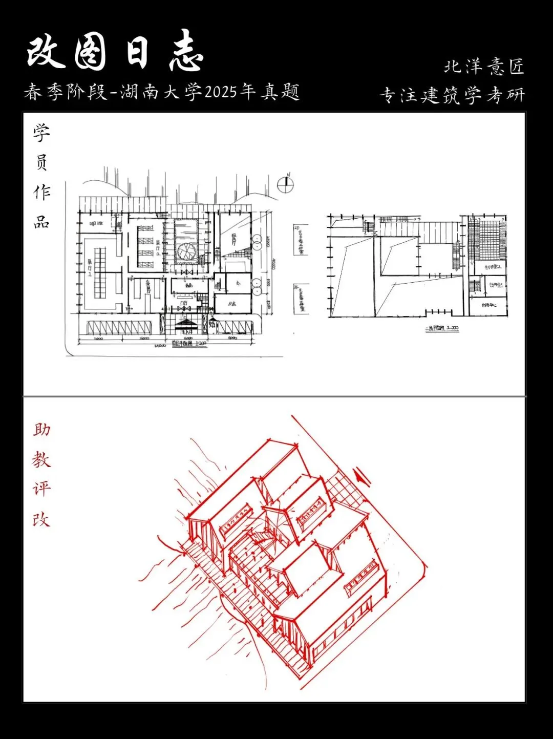 【快题改图日志】建筑学考研春季快题营·当代艺术中心设计(湖南大学2025年)-第17张图片-四季读书网