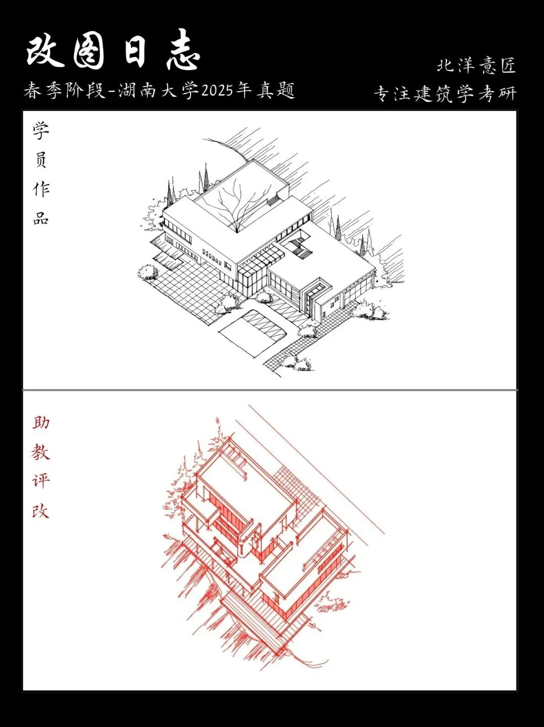 【快题改图日志】建筑学考研春季快题营·当代艺术中心设计(湖南大学2025年)-第19张图片-四季读书网