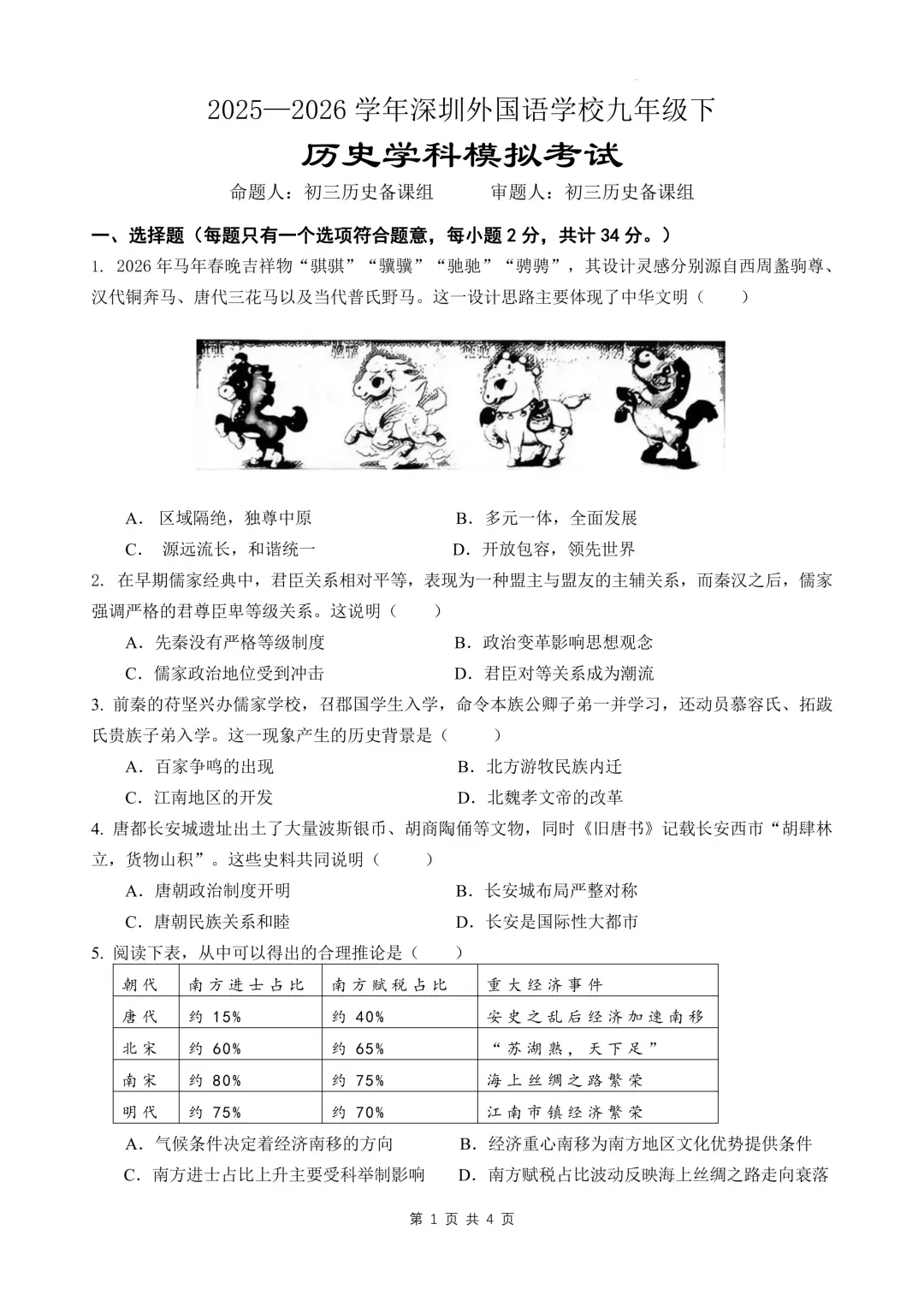 新增深外中考三模全科目真题及答案!附多校三模真题免费领取-第14张图片-四季读书网