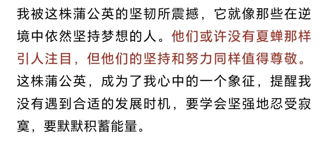 中考主题范文4️⃣:《冬日里的坚持:蒲公英的绽放》-第3张图片-四季读书网