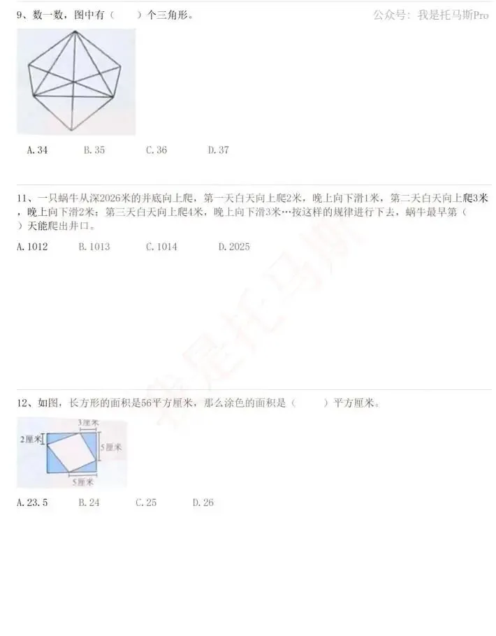 首发!第35届WMO复赛线上真题二四五年级-第11张图片-四季读书网