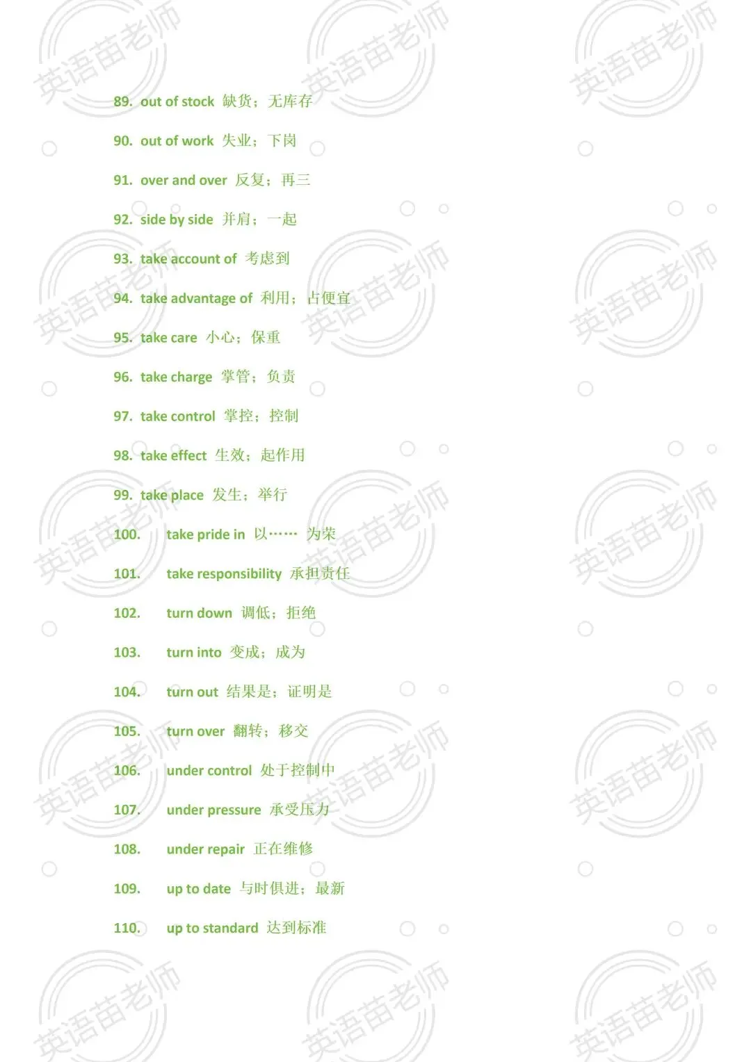 中考英语:完形+阅读适用高频短语 - 介词固定搭配 & 名词惯用短语【提分必备】-第5张图片-四季读书网 中考英语:完形+阅读适用高频短语 - 介词固定搭配 & 名词惯用短语【提分必备】-第5张图片-四季读书网
