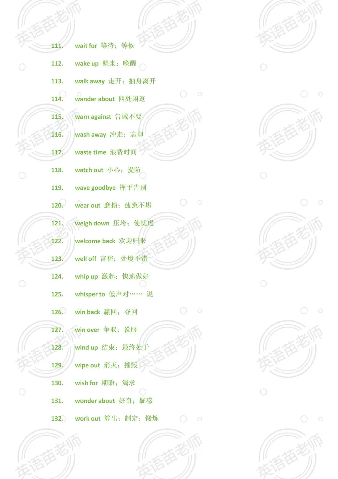 中考英语:完形+阅读适用高频短语 - 介词固定搭配 & 名词惯用短语【提分必备】-第6张图片-四季读书网 中考英语:完形+阅读适用高频短语 - 介词固定搭配 & 名词惯用短语【提分必备】-第6张图片-四季读书网