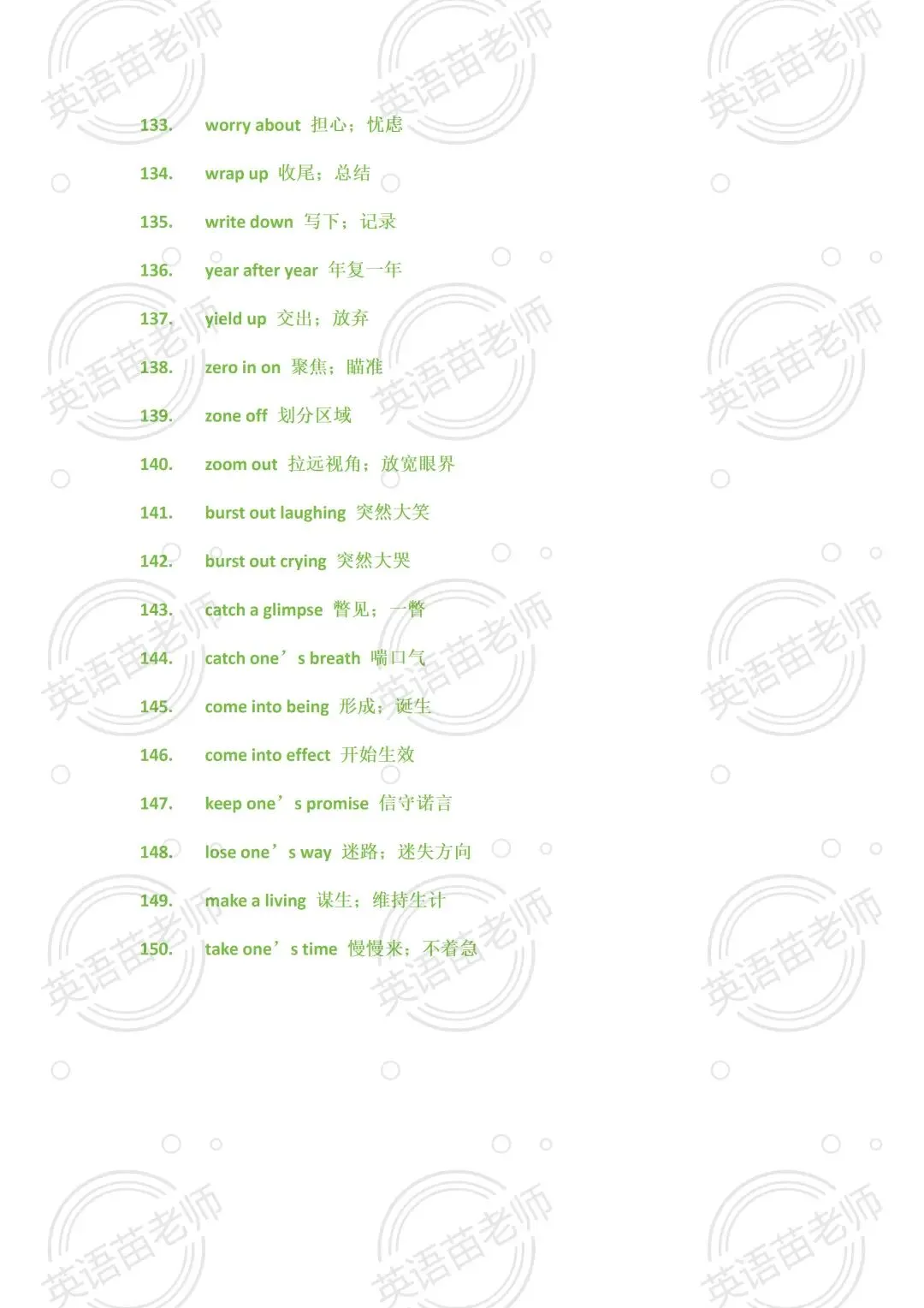 中考英语:完形+阅读适用高频短语 - 介词固定搭配 & 名词惯用短语【提分必备】-第7张图片-四季读书网 中考英语:完形+阅读适用高频短语 - 介词固定搭配 & 名词惯用短语【提分必备】-第7张图片-四季读书网