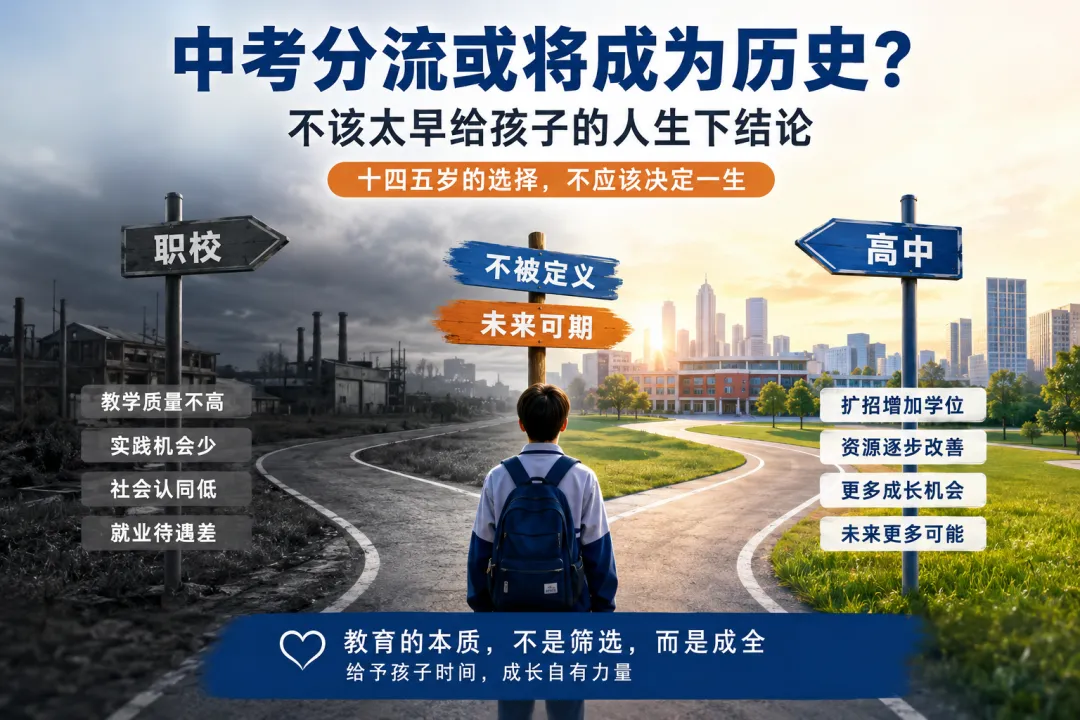 中考“5:5分流”正在退出历史舞台?真正值得家长深思的,不是扩招,而是这件事-第2张图片-四季读书网