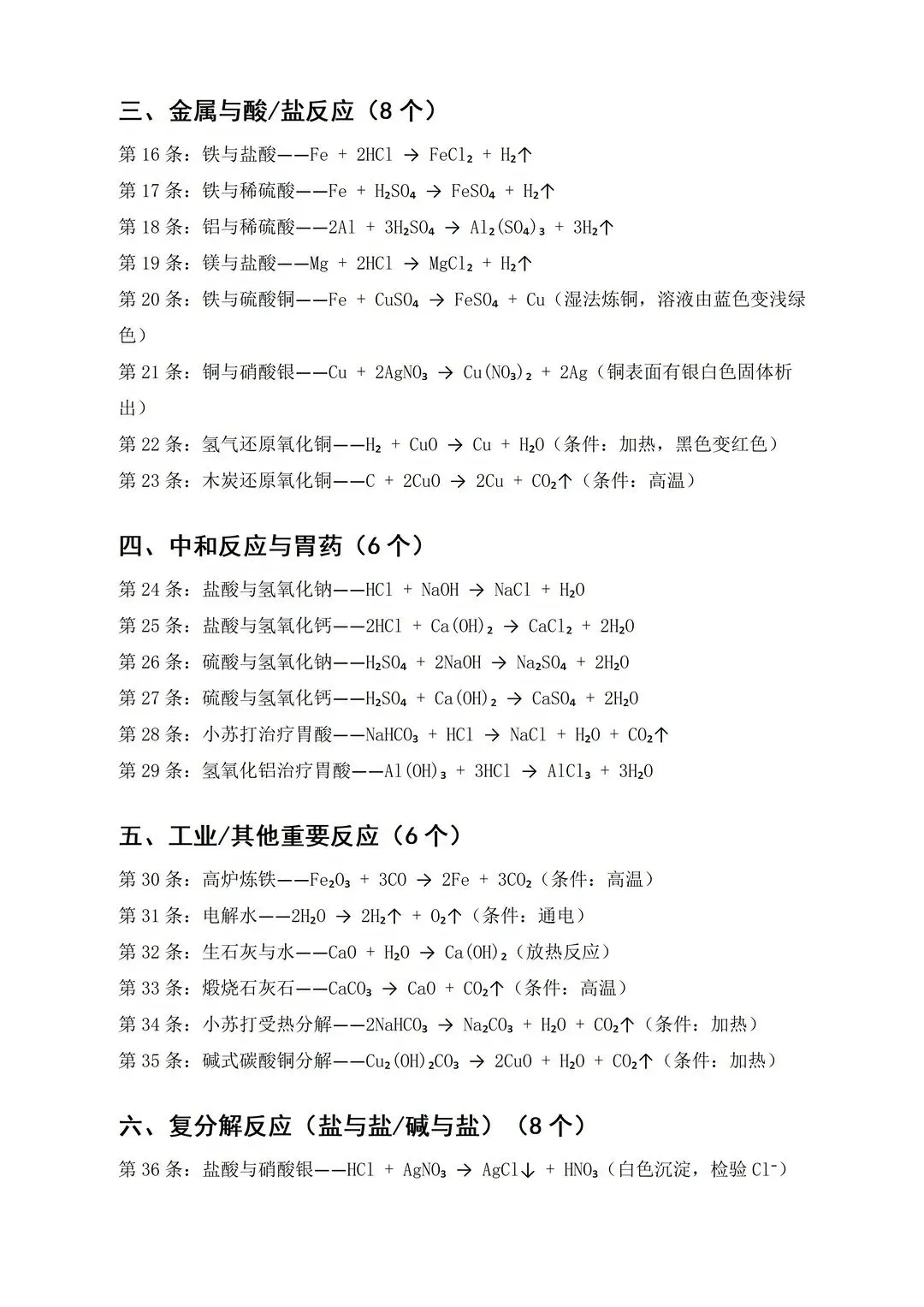 26中考化学急救方程式-第2张图片-四季读书网