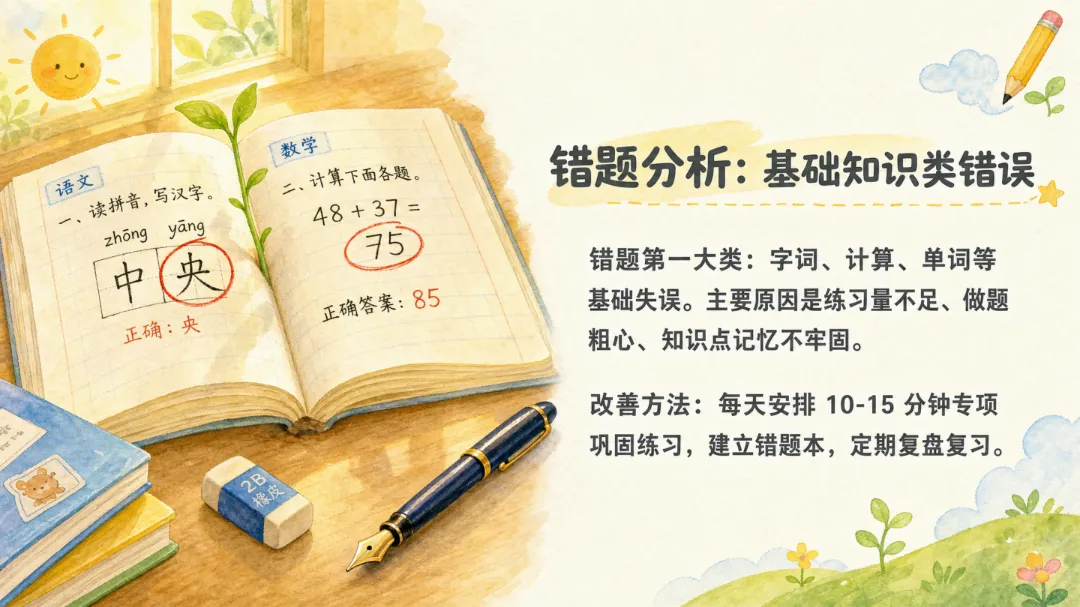 期末成绩出来了,怎么看?这份“三年级试卷分析”指南,教你如何通过“错题类型”找到孩子的“提分点”-第22张图片-四季读书网 期末成绩出来了,怎么看?这份“三年级试卷分析”指南,教你如何通过“错题类型”找到孩子的“提分点”-第22张图片-四季读书网
