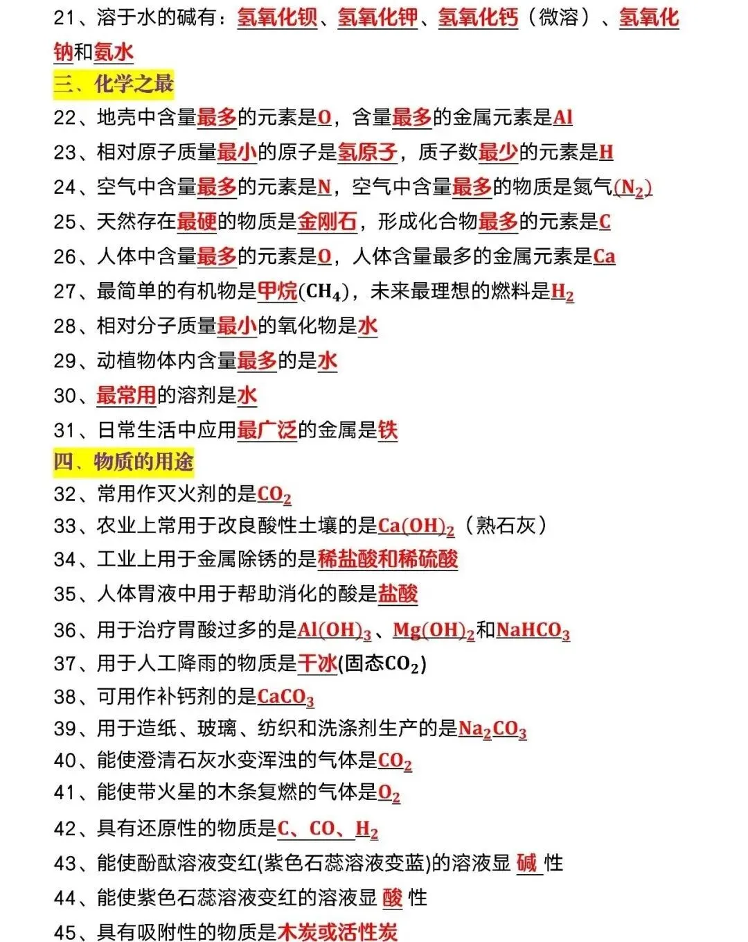 中考必备丨化学高频考点梳理-第2张图片-四季读书网 中考必备丨化学高频考点梳理-第2张图片-四季读书网