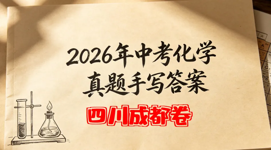 2026四川成都中考化学真题手写版答案-第1张图片-四季读书网 2026四川成都中考化学真题手写版答案-第1张图片-四季读书网