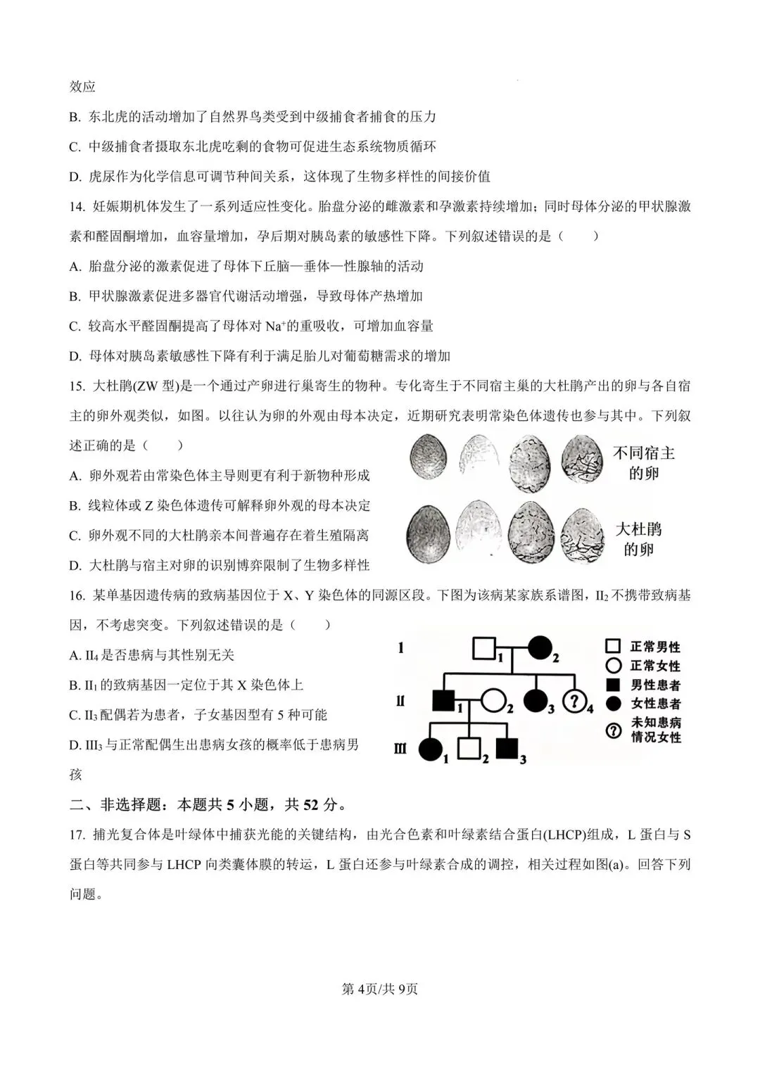 陕晋青宁2026年高考真题-第4张图片-四季读书网