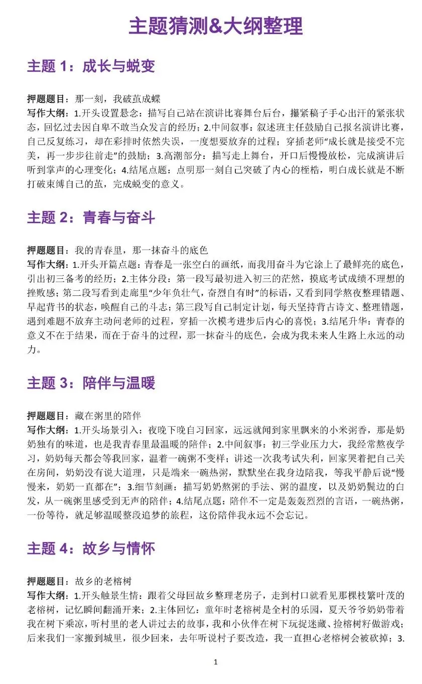 2026年惠州中考语文、英语作文预测!共50篇!-第2张图片-四季读书网 2026年惠州中考语文、英语作文预测!共50篇!-第2张图片-四季读书网