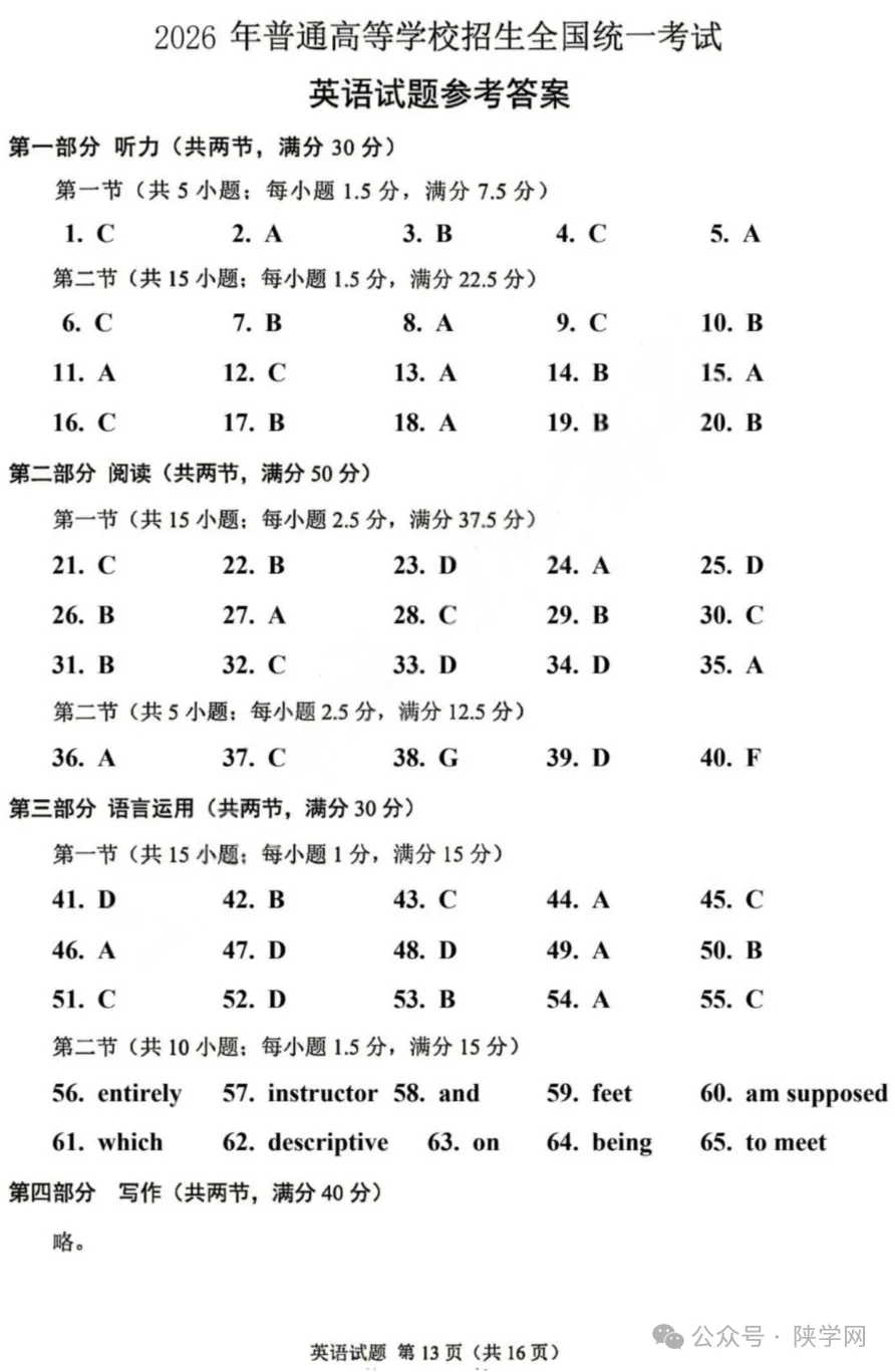 【完整版】2026年陕西高考各科试卷及答案!-第41张图片-四季读书网 【完整版】2026年陕西高考各科试卷及答案!-第41张图片-四季读书网