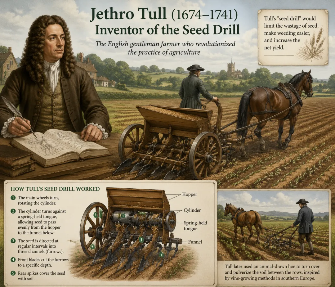 6.17雅思阅读真题:Jethro Tull (1674–1741) – Inventor of the Seed Drill-第1张图片-四季读书网 6.17雅思阅读真题:Jethro Tull (1674–1741) – Inventor of the Seed Drill-第1张图片-四季读书网