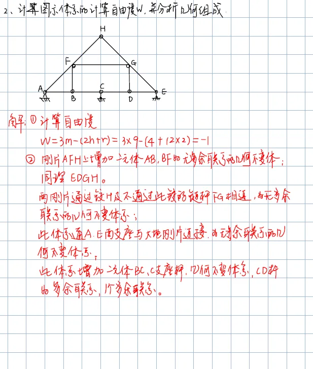 山东科技大学26年结构力学考研真题及答案-第3张图片-四季读书网