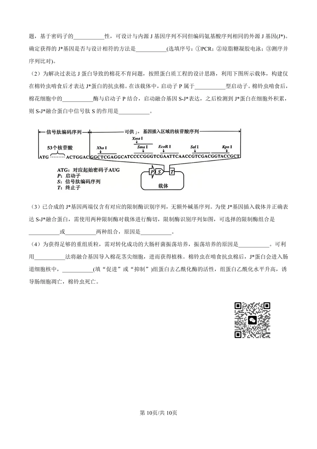 【高考真题】2026年山西高考真题-生物(陕晋青宁卷)-第11张图片-四季读书网 【高考真题】2026年山西高考真题-生物(陕晋青宁卷)-第11张图片-四季读书网