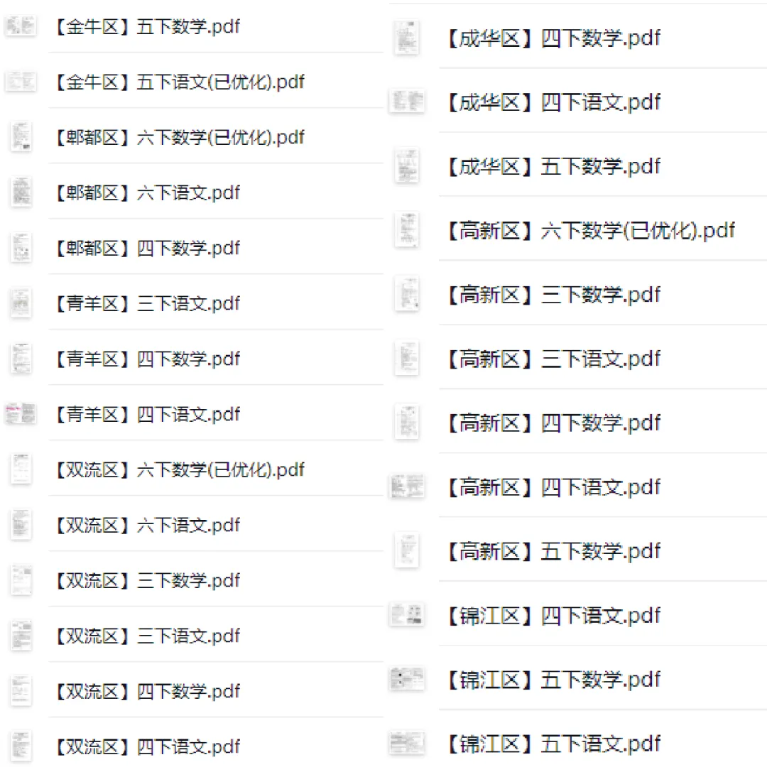 成都各区小学三—六年级下期期末测评真题试卷汇总-第1张图片-四季读书网 成都各区小学三—六年级下期期末测评真题试卷汇总-第1张图片-四季读书网
