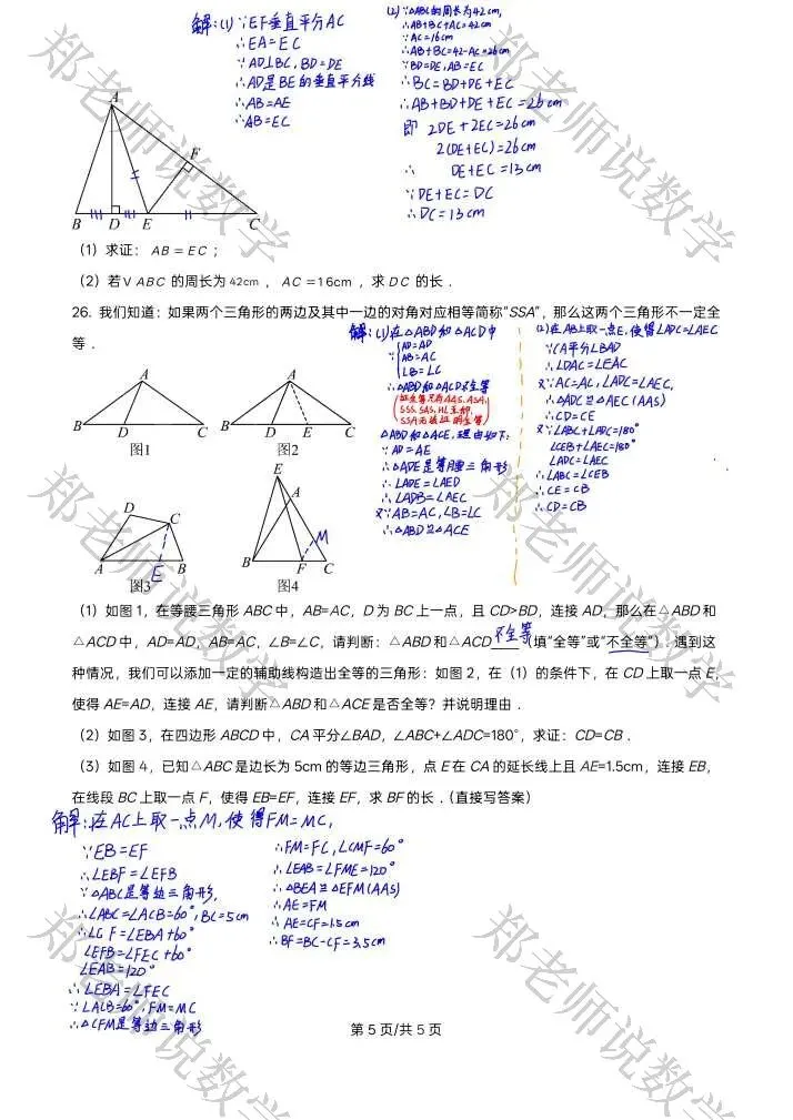 七下几何总丢分?一张试卷带你吃透全等、动点、分类讨论-第8张图片-四季读书网 七下几何总丢分?一张试卷带你吃透全等、动点、分类讨论-第8张图片-四季读书网